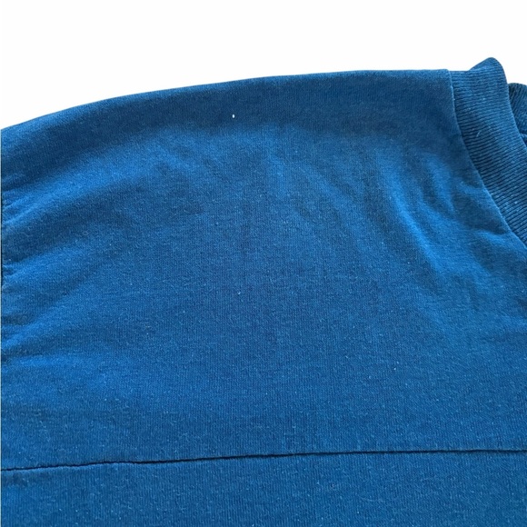 VINTAGE Seattle Seahawks Jersey Tee – Royal Blue with Striped Sleeves - Picture 5 of 16